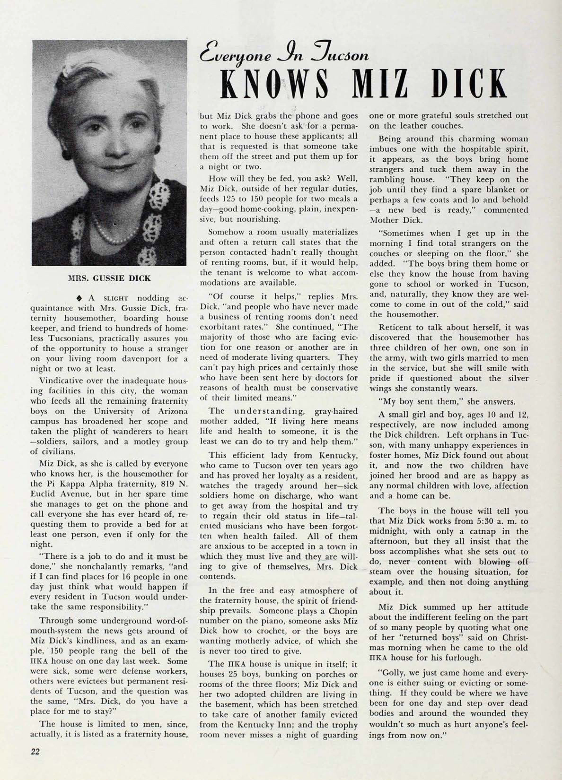 Everyone In Jucson: Knows Miz Dick